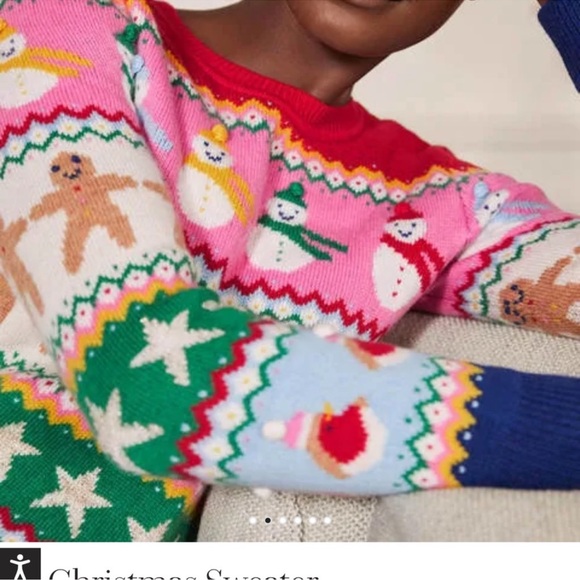 Boden Fair Isle Christmas sweater Sz S - Picture 2 of 8